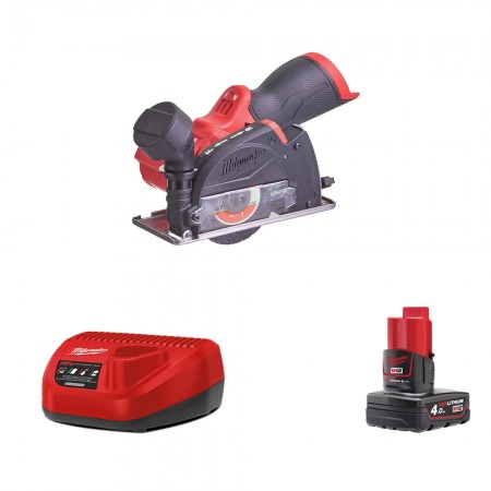 Meuleuse angulaire Ø76 mm 12V M12 FCOT-0 + 1 batterie 12V 4 Ah + chargeur C12 C MILWAUKEE