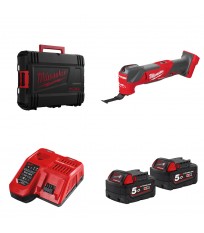 Multi-Tool 18V M18 FMT-0X + 2 batteries 18V 5 Ah + chargeur M12-18FC MILWAUKEE
