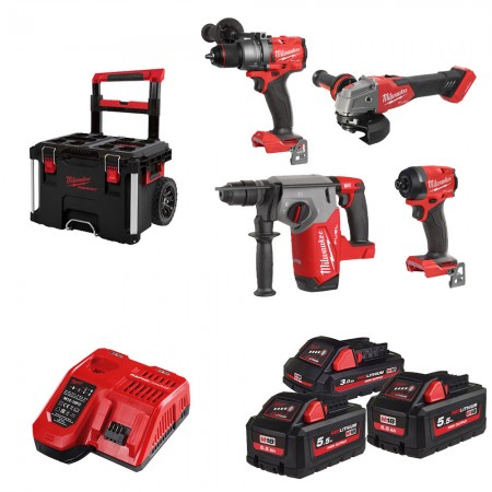 Pack de 4 outils ( FPD3 + FID3 + FHX + ONEFSAG125XB ) MILWAUKEE