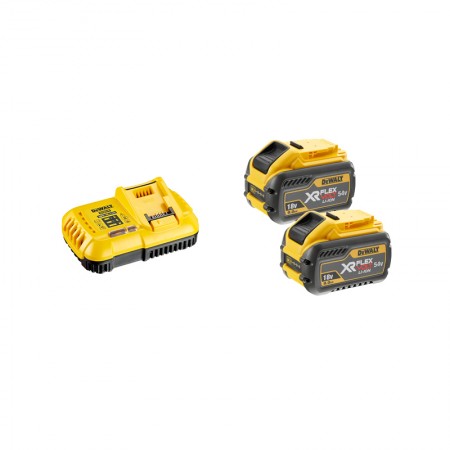 Pack 2 batteries 18-54 V Flexvolt 9-3 Ah + Chargeur DCB118 DEWALT
