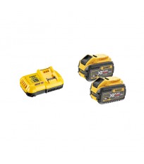 Pack 2 batteries 18-54 V Flexvolt 12-4 Ah + Chargeur DCB118 DEWALT