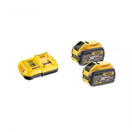 Pack 2 batteries 18-54 V Flexvolt 12-4 Ah + Chargeur DCB118 DEWALT