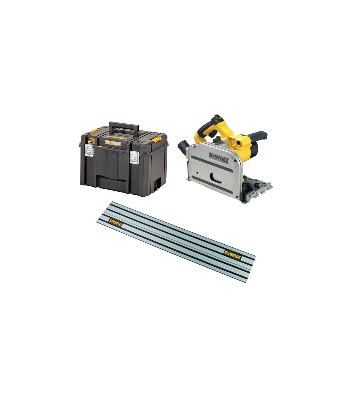 Scie circulaire plongeante 1300W DWS520KT-QS + Rail de guidage DWS5021-XJ  DEWALT : Ref. DWS520KT-QSDWS5021-XJ