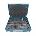 Coffret MAKPAC de 12 forets + 5 burins SDS Plus Makita