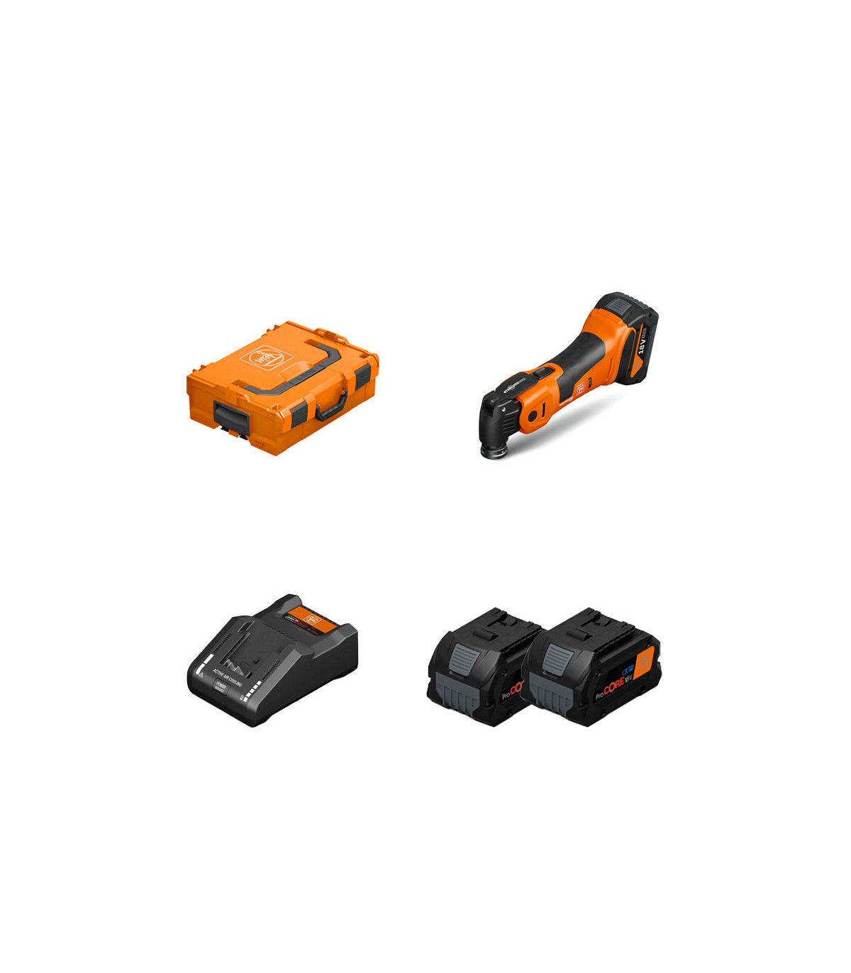 Multimaster AMM 700 MAX AS + 2 batteries ProCore 18V 8 Ah AS + 1 chargeur GAL 18V-160 AS FEIN