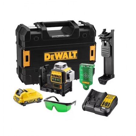 Pack laser vert DCE089D1G-QW + Cellule de réception DE0892G-XJ DEWALT