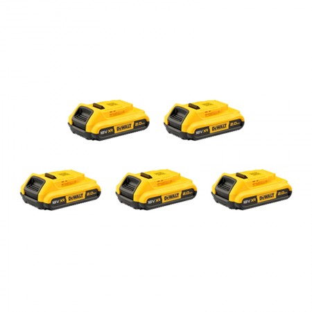 Pack 5 batteries XR 18V 2 Ah DEWALT