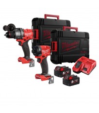 Pack Visseuse à chocs M18 FID3 + Perceuse-visseuse à percussion M18 FPD3 MILWAUKEE