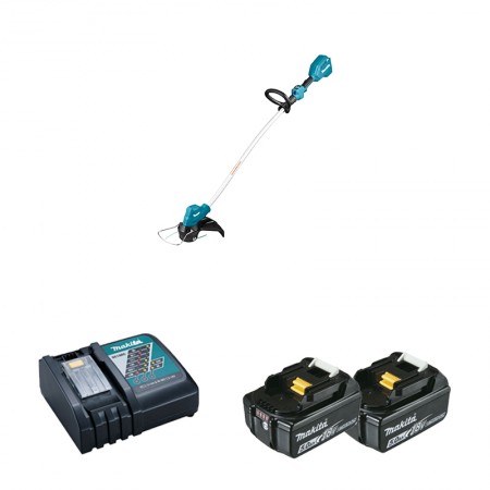 Coupe-bordure 18V DUR189Z + 2 batteries BL1850B 18V 5 Ah + 1 chargeur rapide DC18RC MAKITA