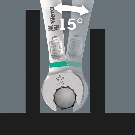 Set de 4 clés plates fourche double WERA