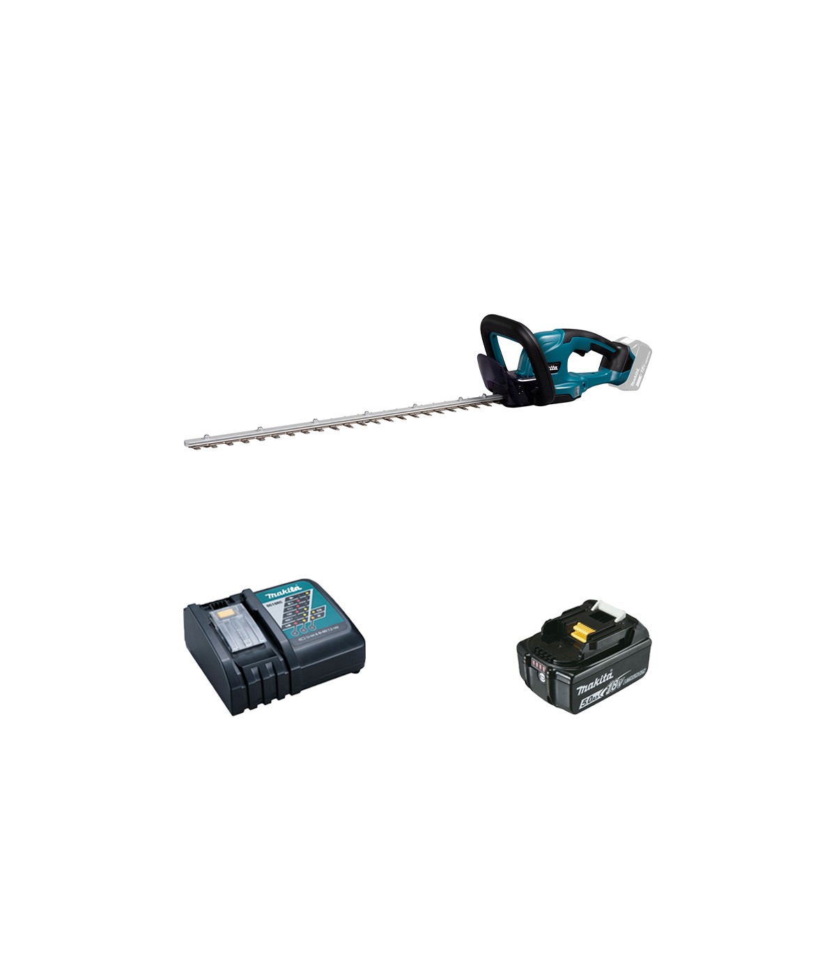 Taille-haie 18V DUH607Z + 1 batterie BL1850B 18V 5 Ah + 1 chargeur DC18RC MAKITA