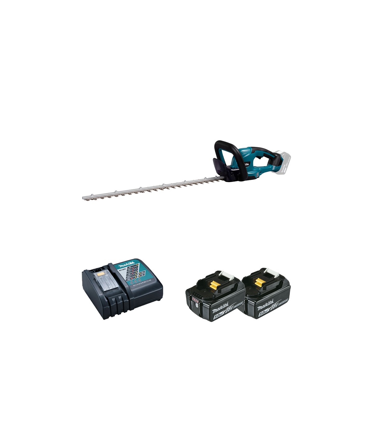 Taille-haie 18V DUH607Z + 2 batteries BL1850B 18V 5 Ah + 1 chargeur DC18RC MAKITA