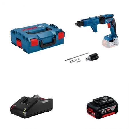 Visseuse placo GTB 18V-45 + chargeur GMA 55 + 1 batterie GBA 18V 4 Ah + 1 chargeur GAL 18V-40 BOSCH