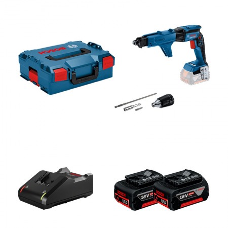 Visseuse placo GTB 18V-45 + chargeur GMA 55 + 2 batteries GBA 18V 4 Ah + 1 chargeur GAL 18V-40 BOSCH