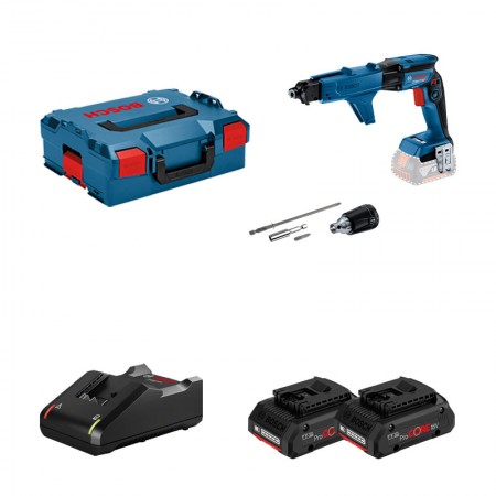 Visseuse placo GTB 18V-45 + chargeur GMA 55 + 2 batteries Procore 18V 4 Ah + 1 chargeur GAL 18V-40 BOSCH