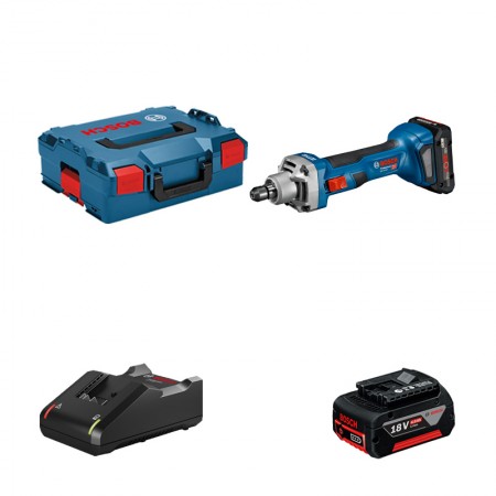 Meuleuse GGS 18 V-20 + 1 batterie GBA 18V 4 Ah + 1 chargeur GAL 18V-40 en L-BOXX BOSCH