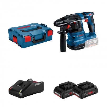 Perforateur SDS-Plus GBH 18V-22 + 2 batteries Procore 18V 4 Ah + 1 chargeur GAL 18V-40 BOSCH