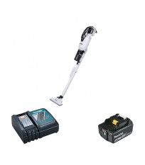 Aspirateur 18V DCL286FZW + 1 Batterie 18V 5Ah BL1850B + 1 Chargeur rapide DC18RC MAKITA
