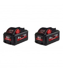 Pack de 2 batteries M18 HB5.5 High Output 18V 5.5 Ah MILWAUKEE