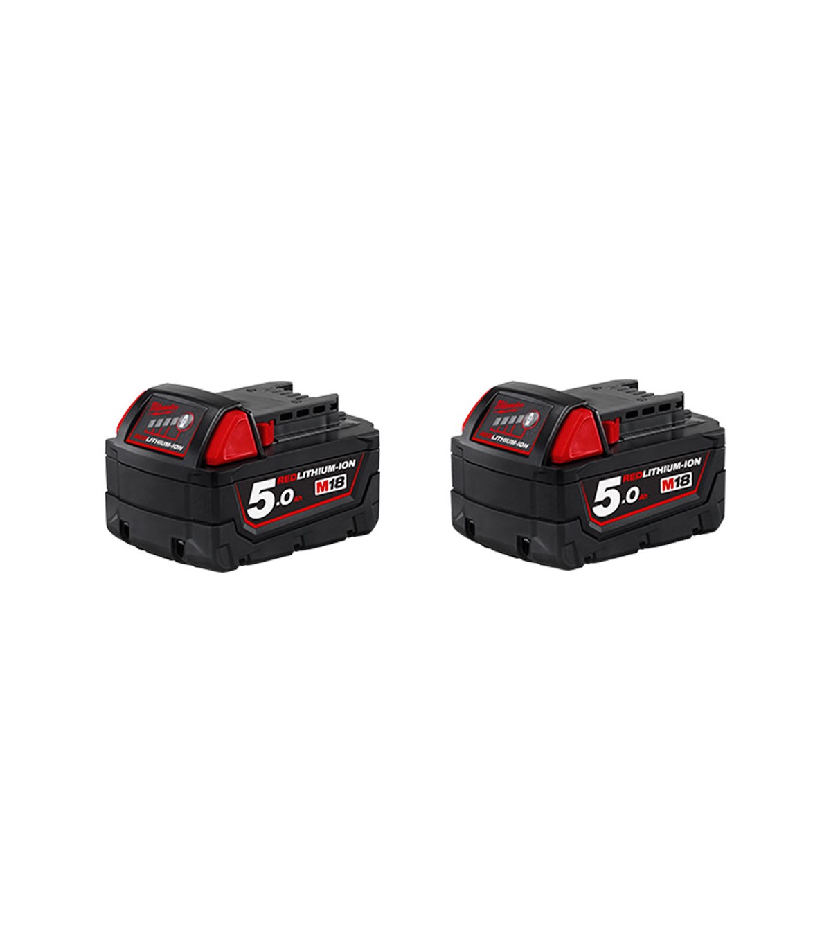 Pack de 2 batteries 18V 5 Ah MILWAUKEE : Ref. PACK24932430483