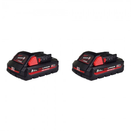 Pack de 2 batteries M18 HB3 High Output 18V 3 Ah MILWAUKEE