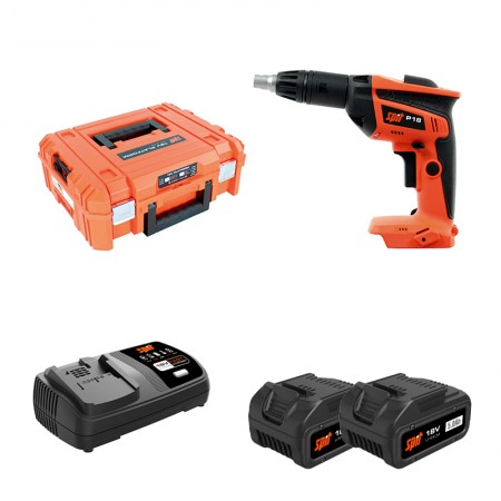 Visseuse placo 18V P18 + 2 batteries 18V 5 Ah + 1 chargeur SPIT