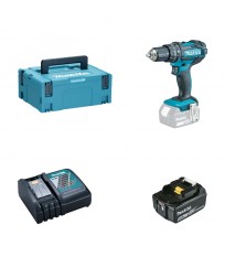 Perceuse visseuse à percussion DHP482ZJ + 1 batterie 18V 5 Ah + 1 chargeur DC18RC MAKITA