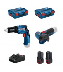 Pack de 2 Machines Meuleuse GWS 12V-76 + Visseuse placo GTB 12V-11 BOSCH