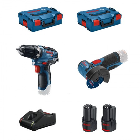 Pack 2 outils 12V Meuleuse GWS 12V-76 + Perceuse visseuse GSR 12V-35 BOSCH
