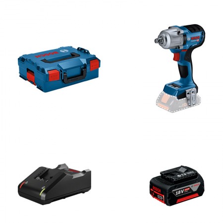 Boulonneuse GDS 18V-450 HC + 1 batterie GBA 18V 4 Ah + 1 chargeur GAL 18V-40 BOSCH