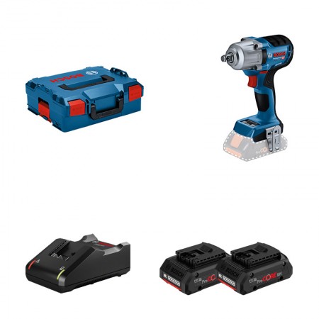 Boulonneuse GDS 18V-450 HC + 2 batteries ProCORE 18V 4 Ah + 1 chargeur GAL 18V-40 BOSCH
