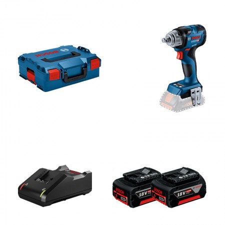 Boulonneuse GDS 18V-330 HC + 2 batteries GBA 18V 4 Ah + 1 chargeur GAL 18V-40 BOSCH