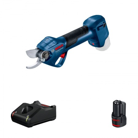Sécateur Pro Pruner + 1 batterie GBA 12V 3 Ah + 1 chargeur GAL 12V-40 BOSCH