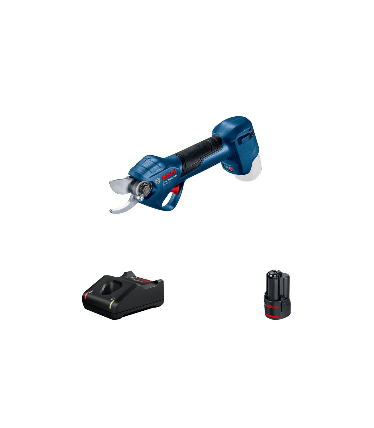 Sécateur Pro Pruner + 1 batterie GBA 12V 3 Ah + 1 chargeur GAL 12V-40 BOSCH