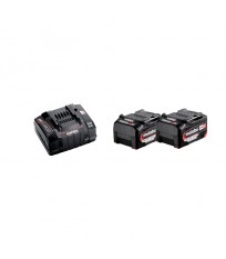 Pack de 2 batteries 18V 5,2 Ah + Chargeur rapide ASC 145 METABO
