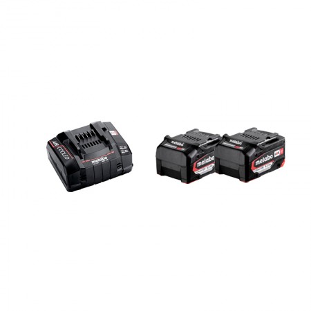 Pack de 2 batteries 18V 5,2 Ah + Chargeur rapide ASC 145 METABO