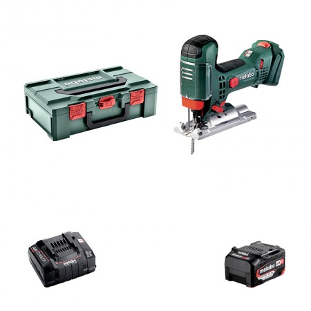 Scie sauteuse 18V STA 18 LTX 100 + 1 batterie 18V 5,2 Ah + 1 chargeur ASC 145 METABO