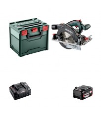 Scie circulaire Ø 165 mm 18V ks 18 ltx 57 + 1 batterie 18V 5.2 Ah + 1 chargeur rapide ASC 145 METABO