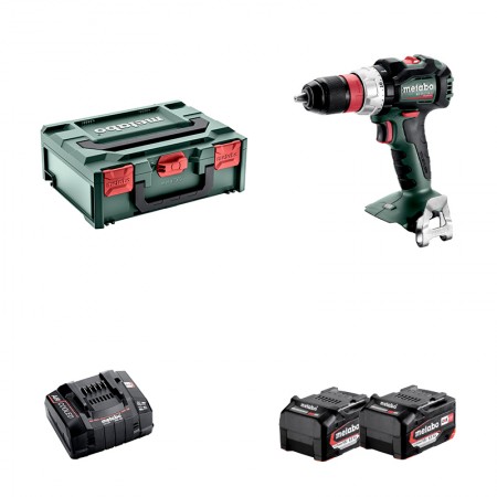 Perceuse-visseuse BS 18 LT BL Q + 2 batteries 18V 5,2 Ah + 1 chargeur ASC 145 METABO