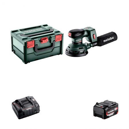 Ponceuse Ø 125 mm 18V SXA 18 LTX 125 BL + 1 batterie 18V 5.2 Ah + 1 Chargeur rapide ASC 145 METABO