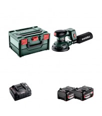 Ponceuse Ø 125 mm 18V SXA 18 LTX 125 BL + 2 batteries 18V 5.2 Ah + 1 chargeur rapide ASC 145 METABO