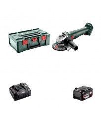 Meuleuse Ø 125 mm 18V W 18 L 9-125 + 1 batterie 18V 5.2 Ah + 1 chargeur ASC 145 METABO