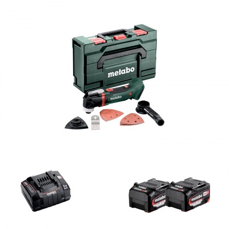 Outils multifonction 18V MT 18 LTX + 2 batteries 18V 5.2 Ah + 1 Chargeur ASC 145 METABO