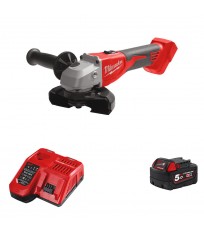 Meuleuse Ø 125 mm M18 BLSAG125X-0 + 1 batterie 18V 5 Ah + 1 chargeur M12-18FC MILWAUKEE