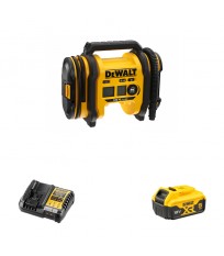 Gonfleur 18V XR DCC018N-XJ + 1 batterie 18V 5 Ah + 1 chargeur DCB1104-QW DEWALT