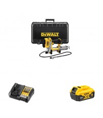Pompe à graisse 18V DCGG571NK-XJ + 1 batterie 18V 5 Ah + 1 chargeur DCB1104-QW DEWALT