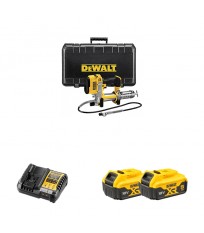 Pompe à graisse 18V DCGG571NK-XJ + 2 batteries 18V 5 Ah + 1 chargeur DCB1104-QW DEWALT