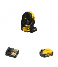 Ventilateur de chantier DCE512N-XJ + 1 batterie 18V 5 Ah + 1 chargeur DCB1104-QW DEWALT