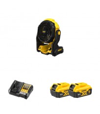 Ventilateur de chantier DCE512N-XJ + 2 batteries 18V 5 Ah + 1 chargeur DCB1104-QW DEWALT