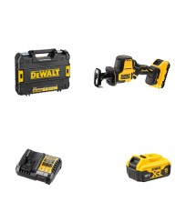Scie sabre 18V DCS369NT-XJ + 1 batterie 18V 5 Ah + chargeur DCB1104-QW DEWALT